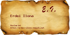 Erdei Ilona névjegykártya